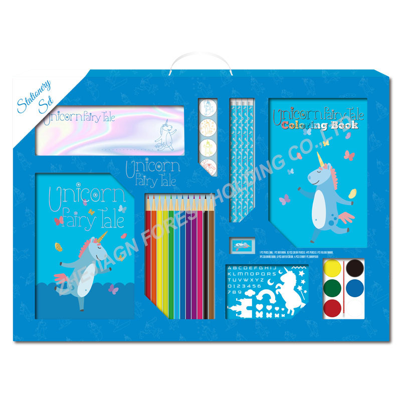 unicorn fairy tale stationery set